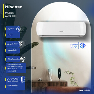 کولر گازی اسپلیت دیواری 24000 اینورتر هایسنس مدل HIH-24TG