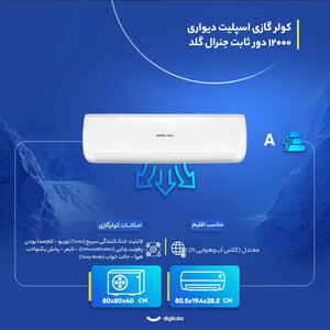 کولر گازی اسپلیت دیواری 24000 دور ثابت هایسنس مدل HRH-24TQ