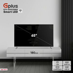 تلویزیون 65 اینچ کیو ال ای دی هوشمند جی پلاس مدل GTV-65SQ758NX