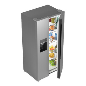 یخچال فریزر ساید بای ساید 32 فوت جی پلاس مدل GSS-P7636W/S، دارای آبسردکن و یخساز اتوماتیک، با ارتفاع 177، پهنای 90.5 و عمق 67 سانتی متر، میزان مصرف انرژی A+، دارای 4 طبقه در یخچال و 4 طبقه در فریزر، دارای سیستم نوفراست