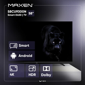 تلویزیون ال ای دی هوشمند مکسن مدل 58CU9300N سایز 58 اینچ