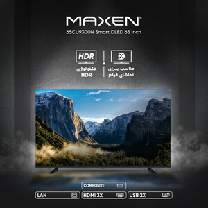 تلویزیون ال ای دی هوشمند مکسن مدل 65CU9300N سایز 65 اینچ