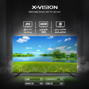 تلویزیون ال ای دی هوشمند ایکس ویژن مدل 65XCU665 سایز 65 اینچ