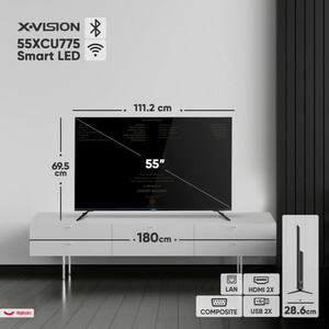 تلویزیون 55 اینچ ال ای دی هوشمند ایکس ویژن مدل 55XCU775