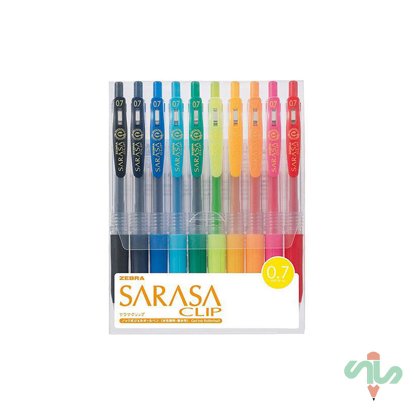 روان نویس 10 رنگ کیفی 0.7 ساراسا زبرا