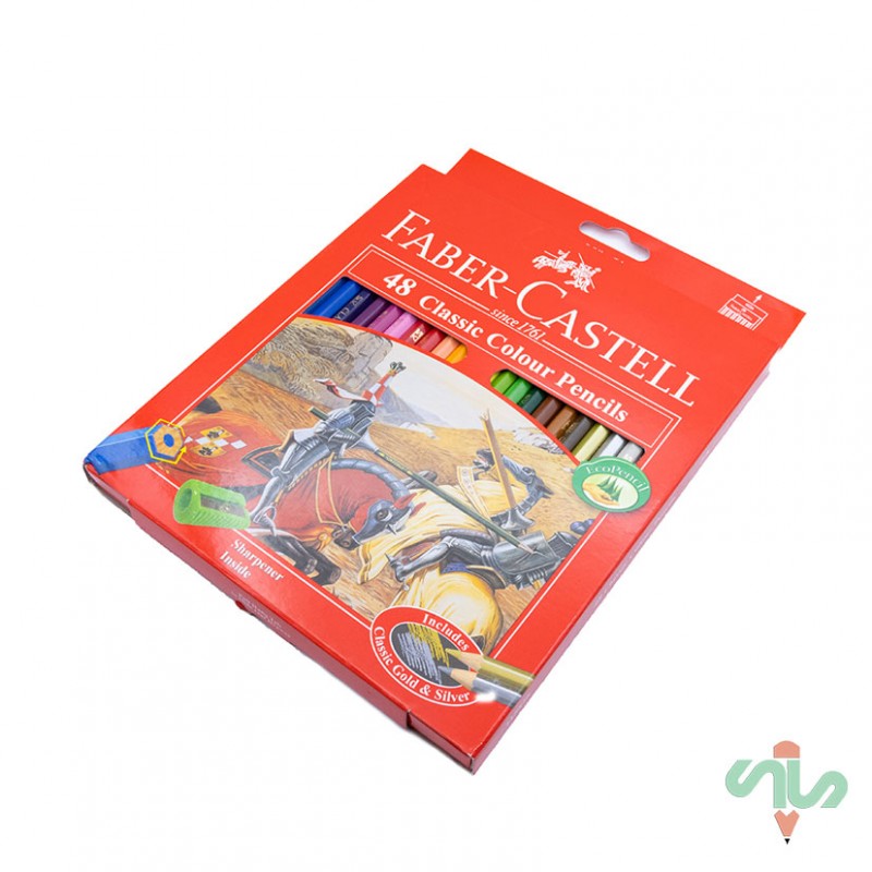 مداد رنگی 48 رنگ جعبه مقوایی کلاسیک فابرکاستل