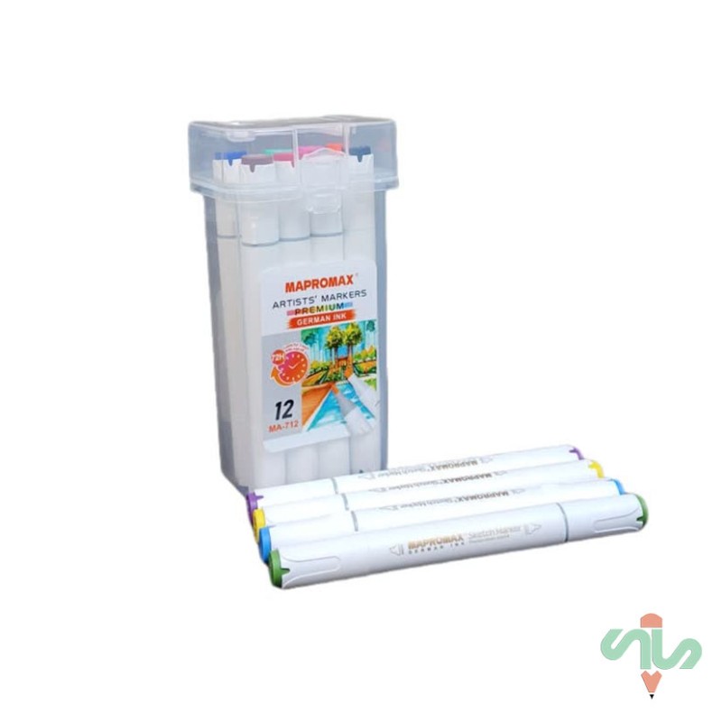ماژیک مپرومکس 12 رنگ دو سر
