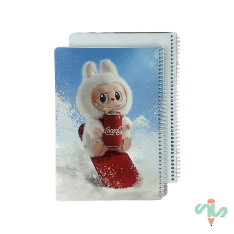 دفتر خط دار 100 برگ سیمی طرح لبوبو