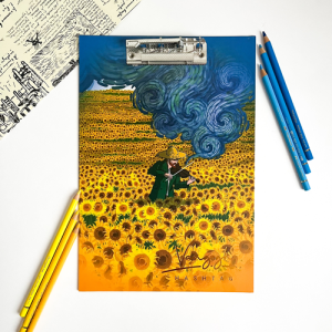 تخته شاسی فانتزی سایز A4 ونگوگ هشتگ کد 113