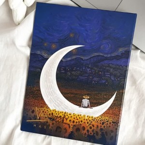 دفتر کلاسور ونگوگ 100 برگ 26 حلقه قفل فلزی هشتگ