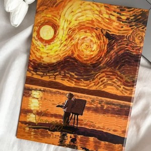 دفتر کلاسور ونگوگ 100 برگ 26 حلقه قفل فلزی هشتگ