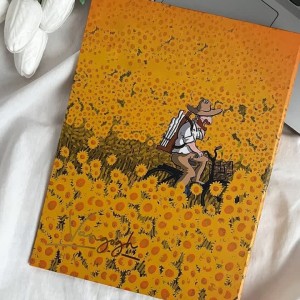 دفتر کلاسور ونگوگ 100 برگ 26 حلقه قفل فلزی هشتگ