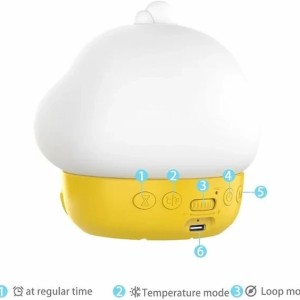 چراغ خواب سیلیکونی ساعت دار