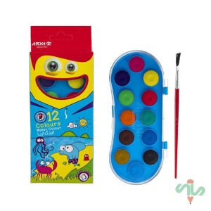 آبرنگ آریا ۱۲ رنگ همراه با قلمو