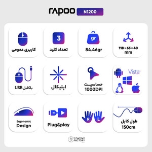 ماوس رپو مدل N1200 Silent