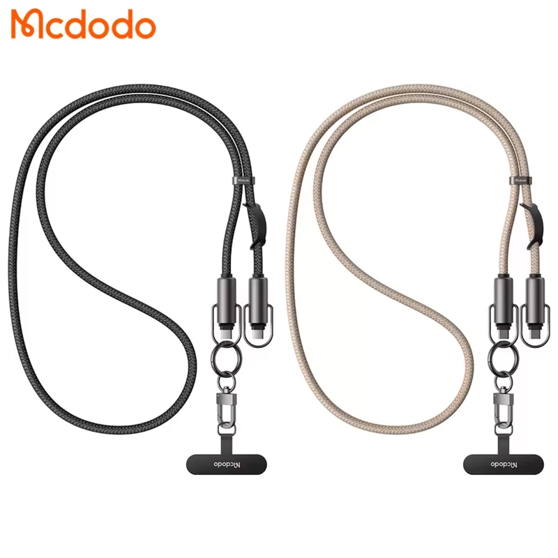 کابل دو سر تایپ‌سی فست شارژ با بند آویز گردنی گوشی مک دودو