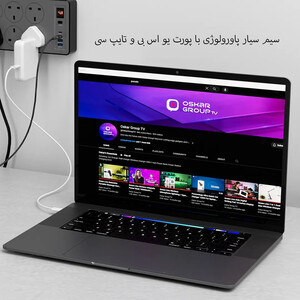 خرید چند راهی برق 6 پورت تایپ سی و یو اس بی پاورولوژی