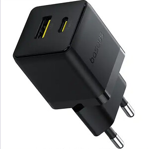 قیمت شارژر دیواری فست تایپ‌سی و یو اس بی 30 وات بیسوس با کابل دو سر تایپ سی