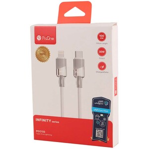 کابل شارژ سریع تایپ سی به لایتنینگ 30 وات پرووان