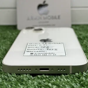 گوشی آیفون 13 سفید (Ch) | حافظه 128 گیگابایت دوسیم باطری %100 (کارکرده )