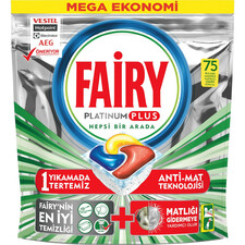 قرص ماشین ظرفشویی فیری مدل Platinum Plus بسته 75 عددی