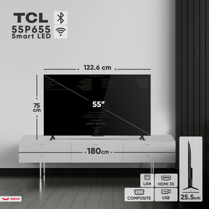 تلویزیون 55 اینچ ال ای دی هوشمند تی سی ال مدل 55P655