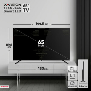 تلویزیون ال ای دی هوشمند ایکس ویژن مدل 65XCU665 سایز 65 اینچ