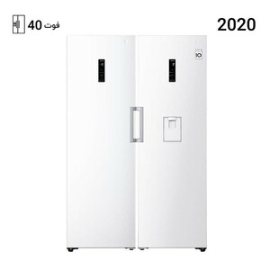 یخچال فریزر دوقلو 40 فوت ال جی مدل GC-F411EQDM GC-B414EQFM سفید