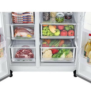 یخچال فریزر ساید بای ساید 24 فوت ال جی مدل GC-J257SMSV استیل