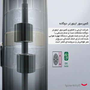کولر گازی 24 هزار اینوتر ال جی سری Art Cool مدل S4NW24K2RPE.EC6GLVT