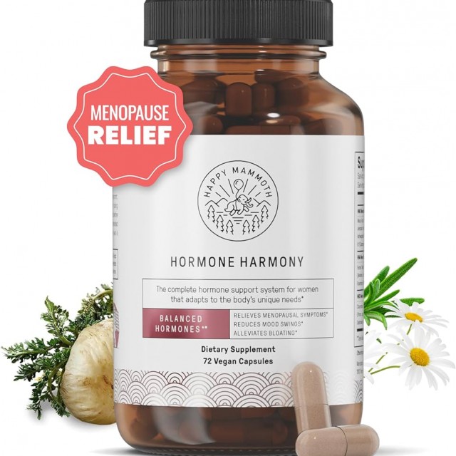 کپسول گیاهی هورمون هارمونی مخصوص بانوان ۷۲ عددی برند happy mammoth