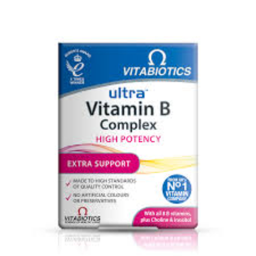 مکمل گیاهی اولترا ویتامین ب کمپلکس ویتابیوتیکس با جذب بالا Vitabiotics Ultra Vitamin B Complex high protection