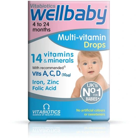 قطره مولتی ویتامین ول بیبی Wellbaby ساخت انگلیس