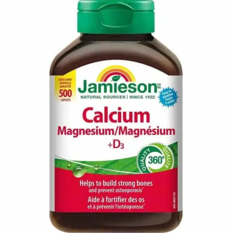 مکمل کلسیم منیزیم ویتامین D3 جمیسون 500عددی Jamieson Calcium Magnesium + D3