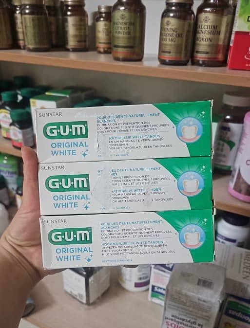 خمیردندان سفیدکننده GUM Original White (سان‌استار ) ۷۵ میل