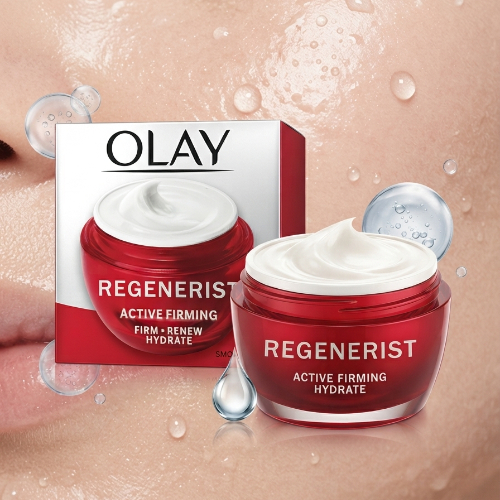 کرم روز ۵۰ میل آبرسان و لطافت و شادابی پوست OLAY Regenerist Active Firming