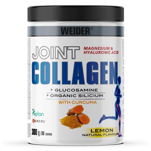کلاژن مفصلی کمپلکس ورزشی حاوی گلوکزامین، منیزیم و زردچوبه 300 گرمی برند weider