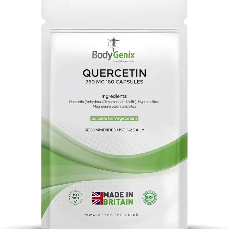 مکمل گیاهی افزایش دهنده سیستم ایمنی کوئرستین برند bodygenix ساخت انگلیس