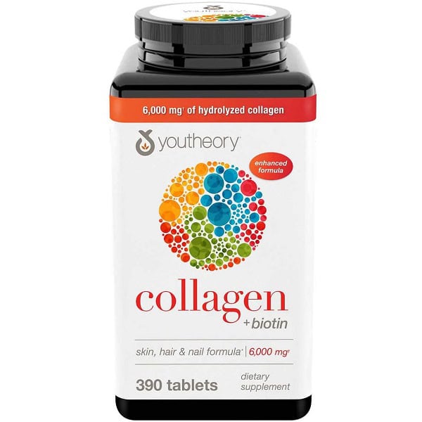 قرص کلاژن یوتئوری 390 عدد Youtheory Collagen حاوی بیوتن و ویتامین C