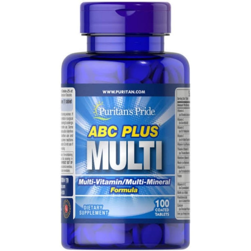 مکمل مولتی ویتامین مینرال Puritan Pride ABC Plus Multivitamin پوریتان پراید (100 عددی) ساخت آمریکا