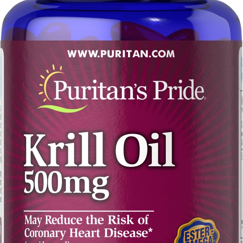 مکمل سافت ژل کریل اویل ۳۰ عددی Krill oil puritans pride 500mg