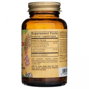 عصاره ریشه جنسینگ کره ای ۶۰ عددی برند سولگار solgar