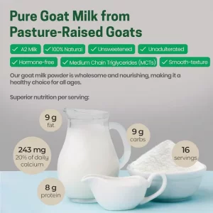 پودر شیر خالص کامل بز هلندی مخصوص بزرگسالان454 گرمی برند znutral food