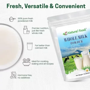 شیر خشک طبیعی کامل گاو هلندی ۴۵۴ گرمی برند znutral food