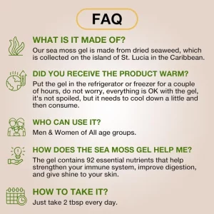 ژل خزه دریایی به همراه اسپیرولینا آبی و نعنا ۴۷۳میلی گرم برند ture sea moss