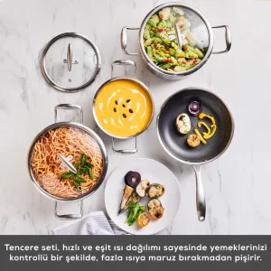 سرویس قابلمه ۷ پارچه استیل ۵ لایه برند کاراجا karaca