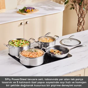 سرویس قابلمه ۷ پارچه استیل ۵ لایه برند کاراجا karaca