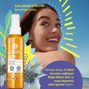 لوسیون گیاهی ضد آفتاب بی رنگ SPF50 مناسب انواع پوست حجم 150 میلی لیتر برند ایورشه