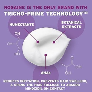 فوم ماینوکسیدل 5%ضد ریزش و درمان نازک شدن مو  بانوان برندروگین rogaine