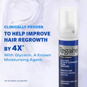 فوم  ماینوکسیدل %5 ضد ریزش و رشد مجدد مو مناسب آقایان برند ریگین regaine